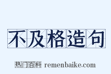 不及格造句是什么意思的图片